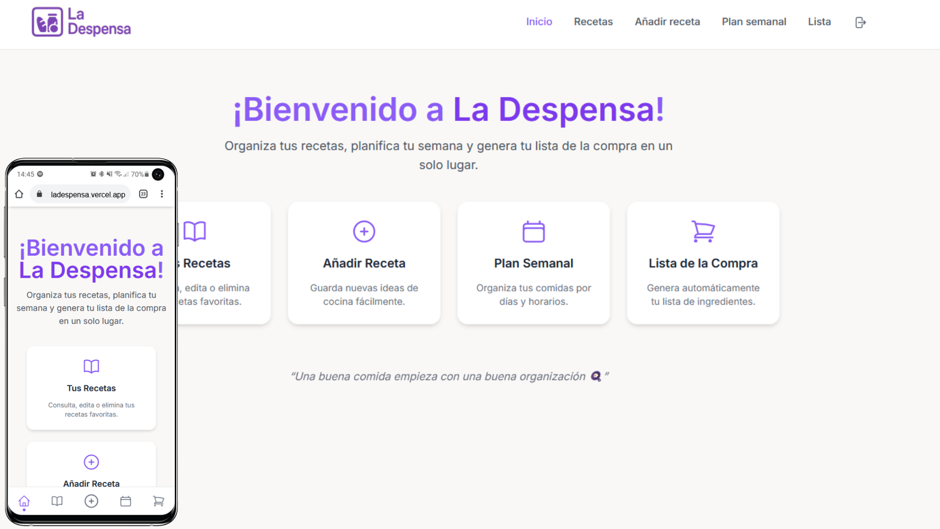 Landing Page La Despensa