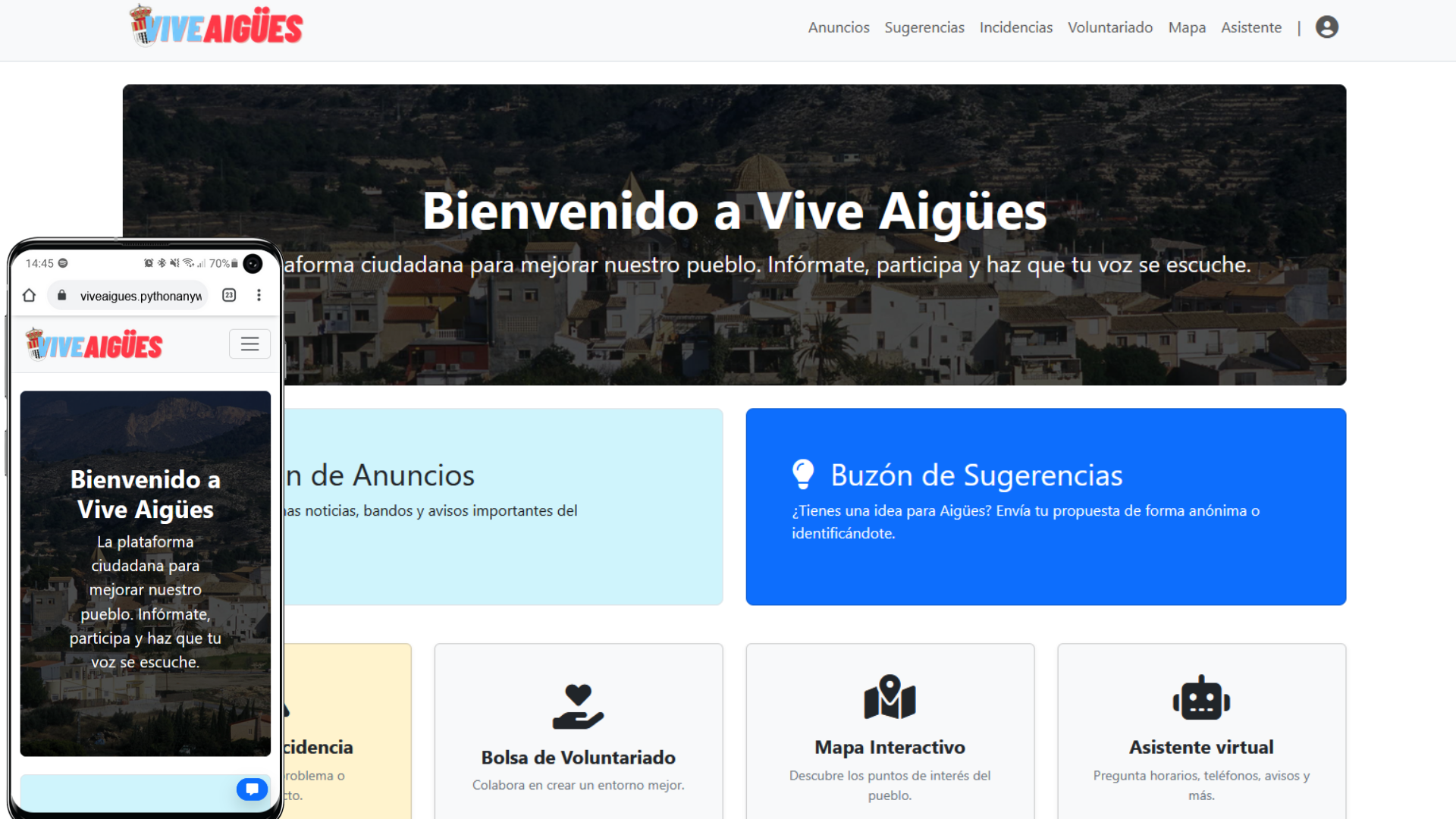 Diseño Web Vive Aigües