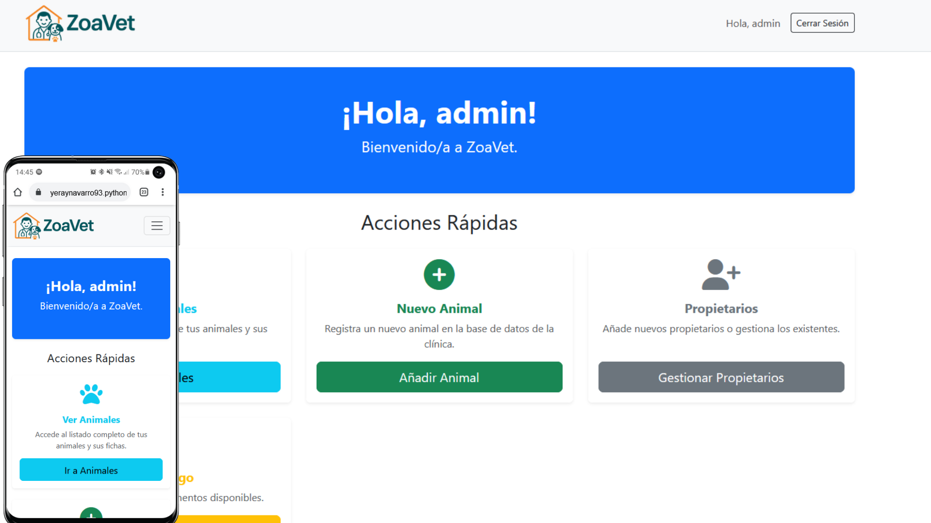 Maqueta E-commerce Zoavet